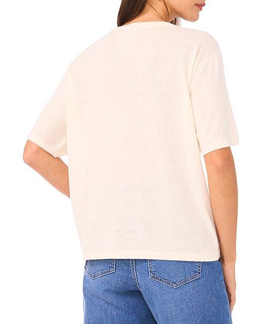 1. STATE Solid Crew Neck Pocket Short Sleeve Top Product Image