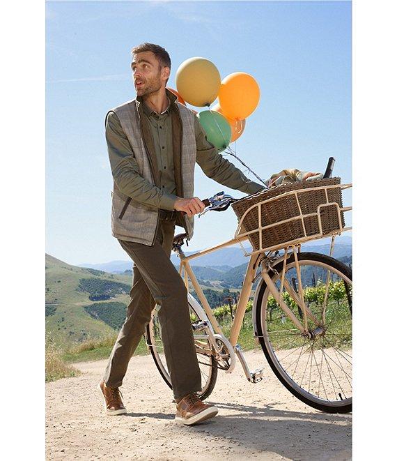 Johnston & Murphy Linked Oval Print Long Sleeve Woven Shirt Product Image