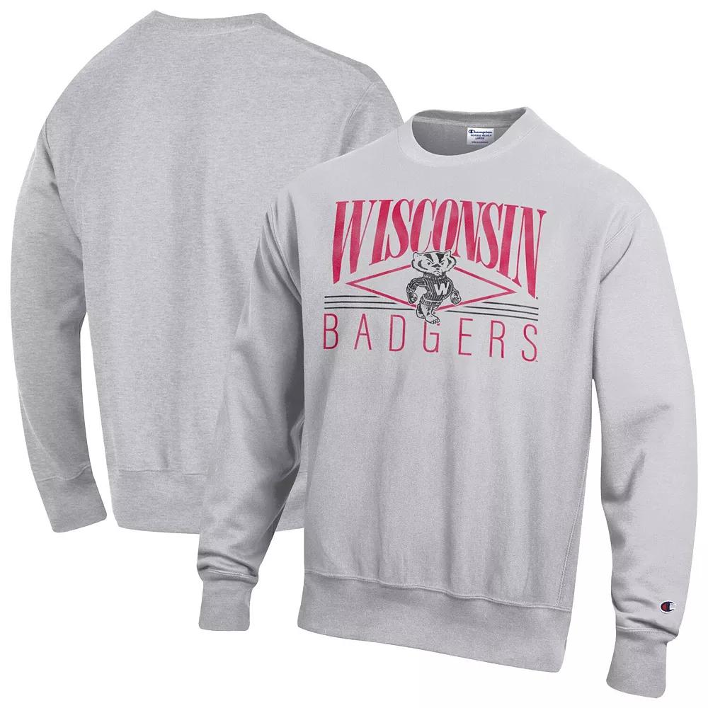 Men's Champion Ash Indiana Hoosiers Big & Tall Reverse Weave Fleece Crewneck Pullover Sweatshirt, Size: 2XB, Black Product Image