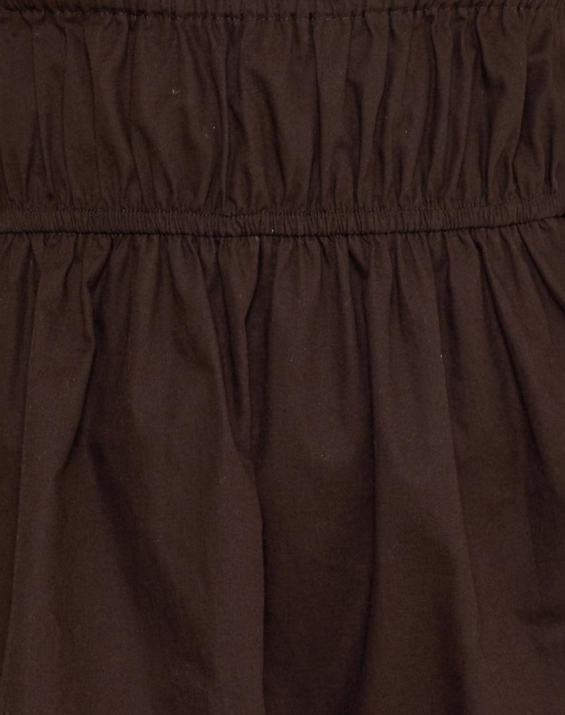 Shoyo Frill Mini Dress in Bitter Chocolate Female Product Image