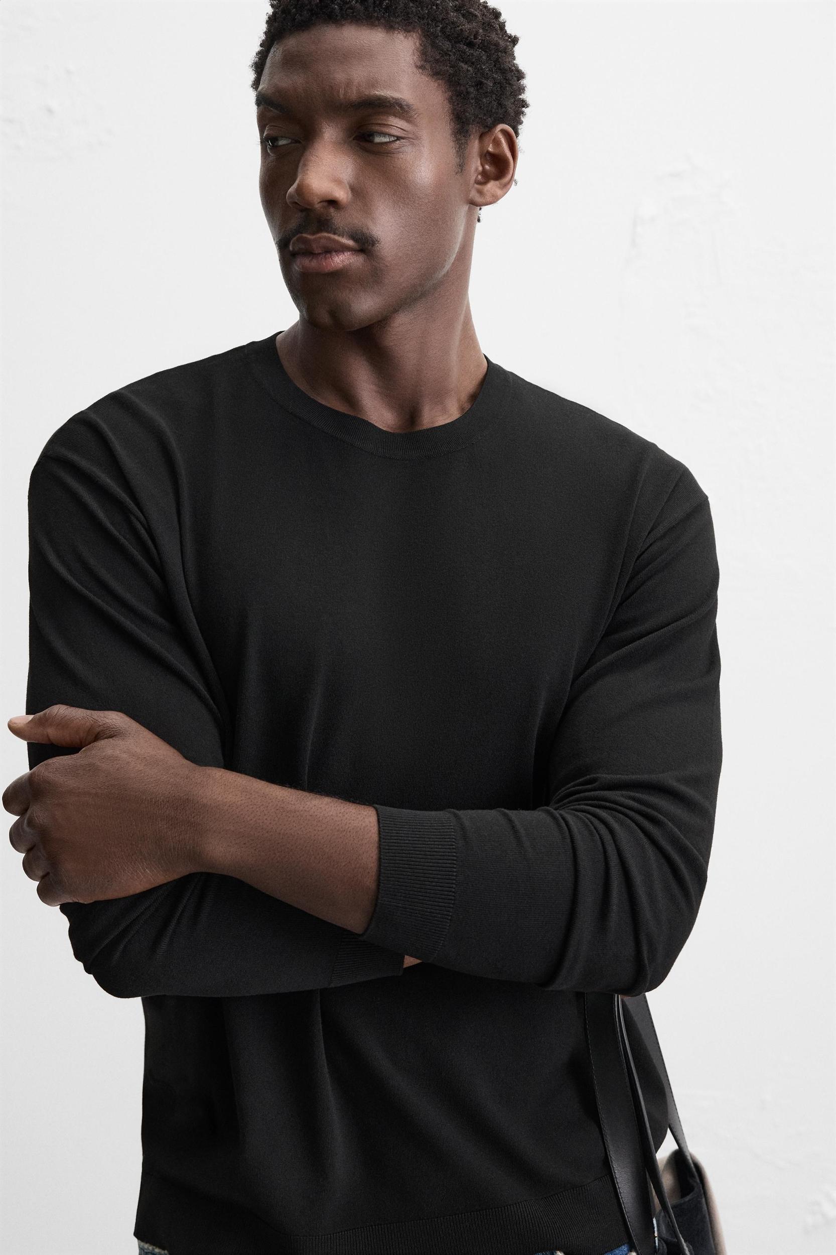 TEXTURED VISCOSE BLEND SWEATER Product Image