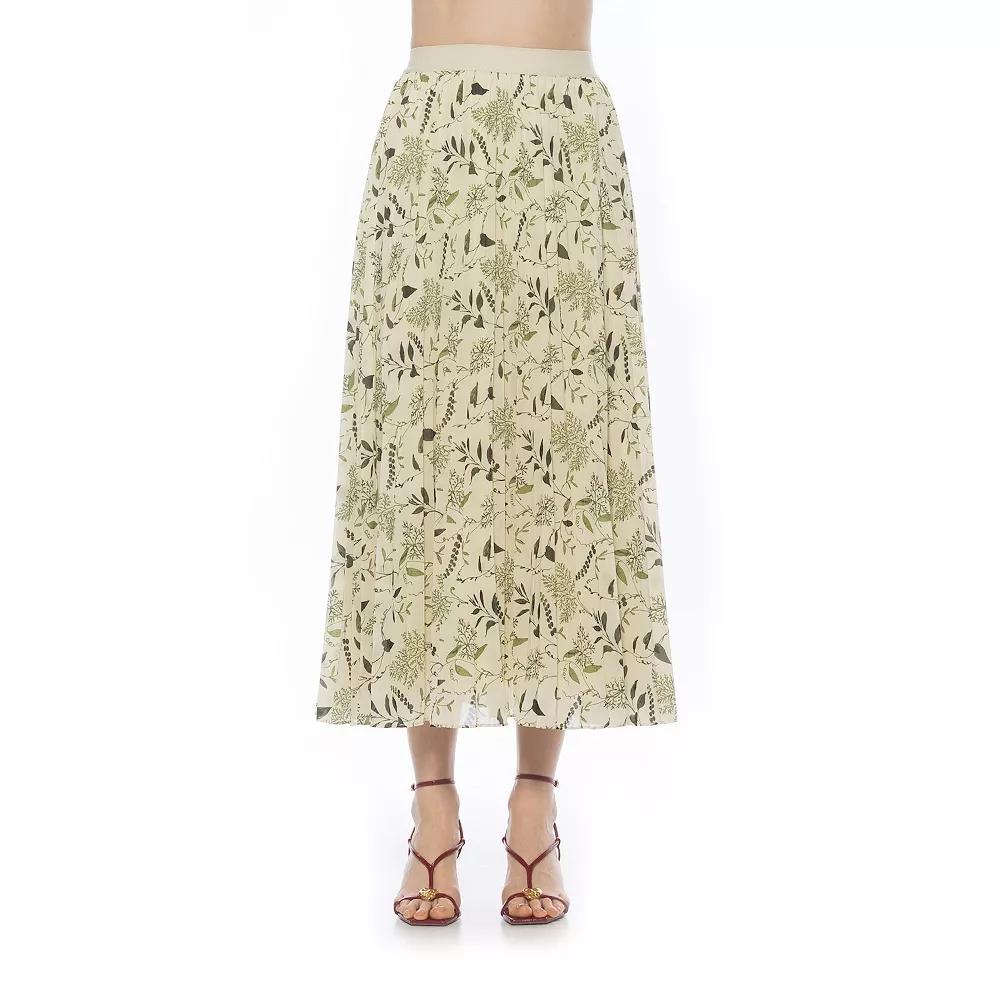 Women's ALEXIA ADMOR Kesia Pleated Midi Skirt,  Product Image