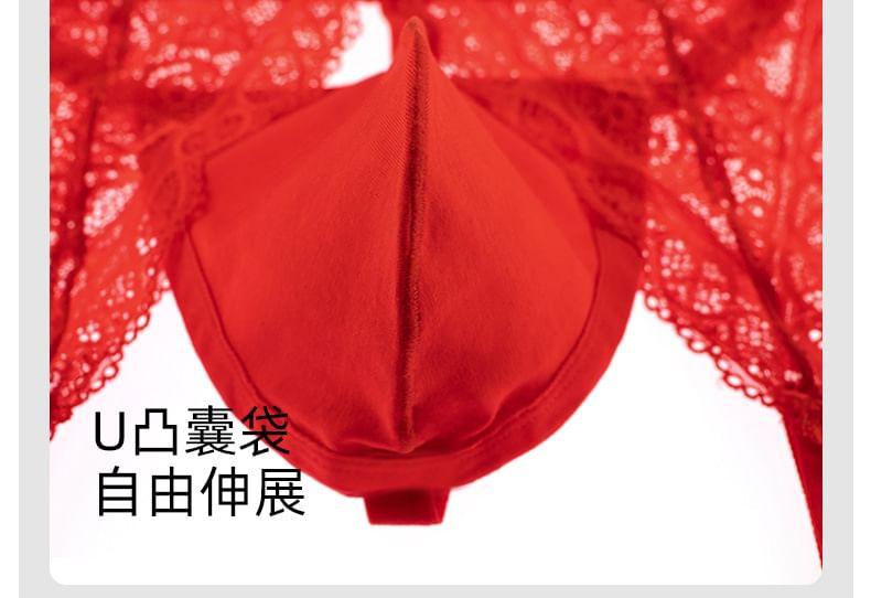 Lace Garter Thong Product Image