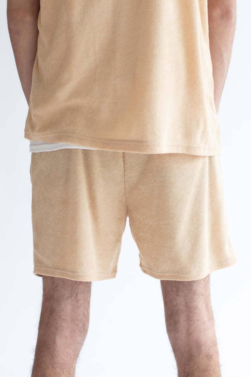 Tan Terry Shorts Product Image