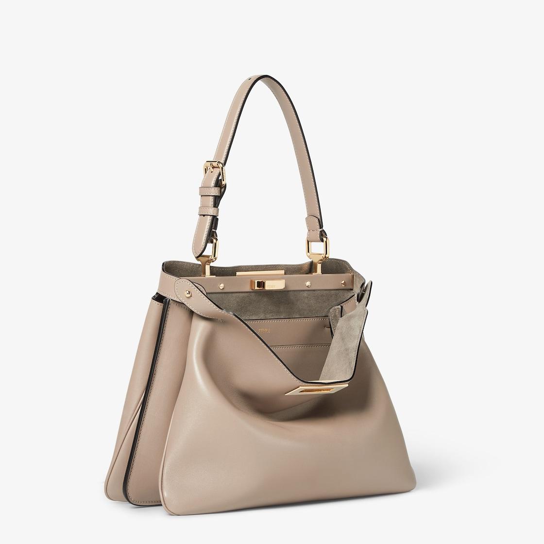 Peekaboo Soft MediumDove gray leather bag Product Image