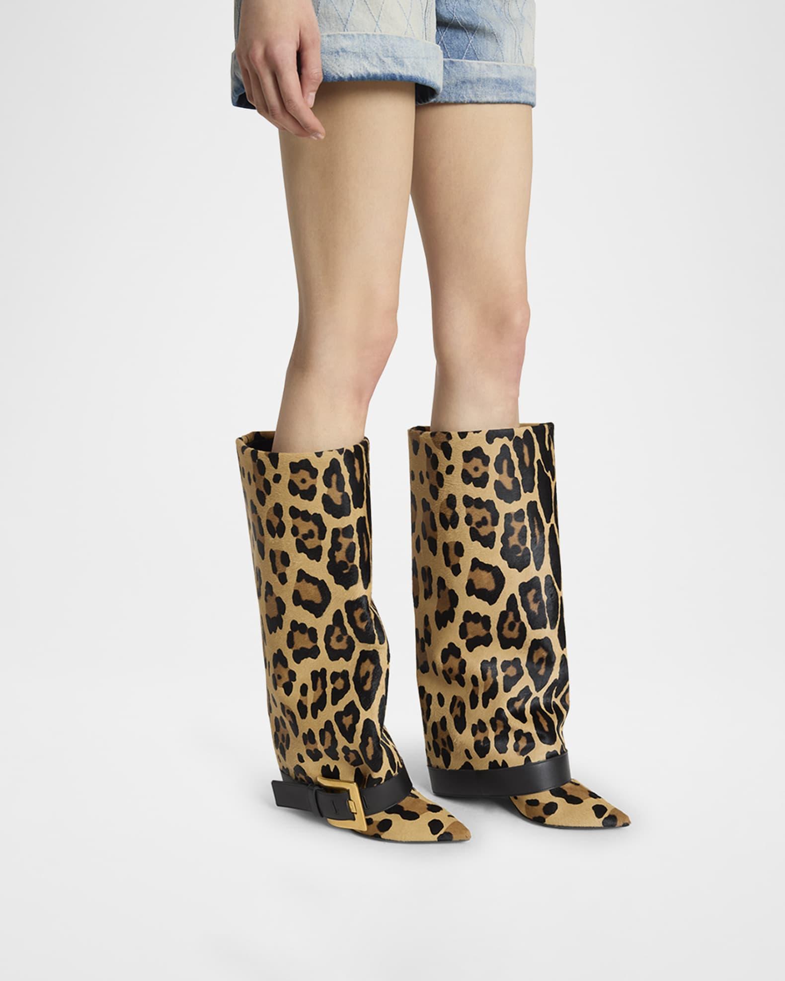 Anthem Leopard-Print Pony Knee-High Boots Product Image