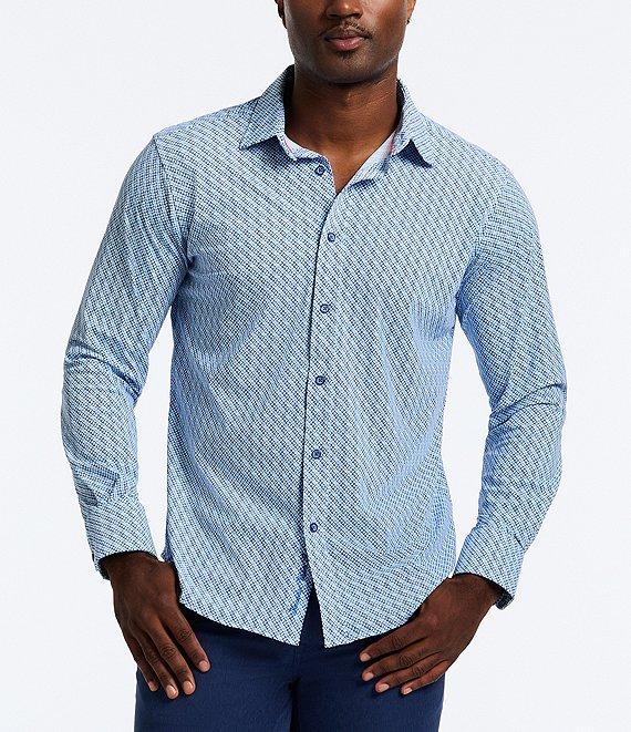 Robert Graham Wilshire Stretch Knit Long Sleeve Woven Shirt Product Image