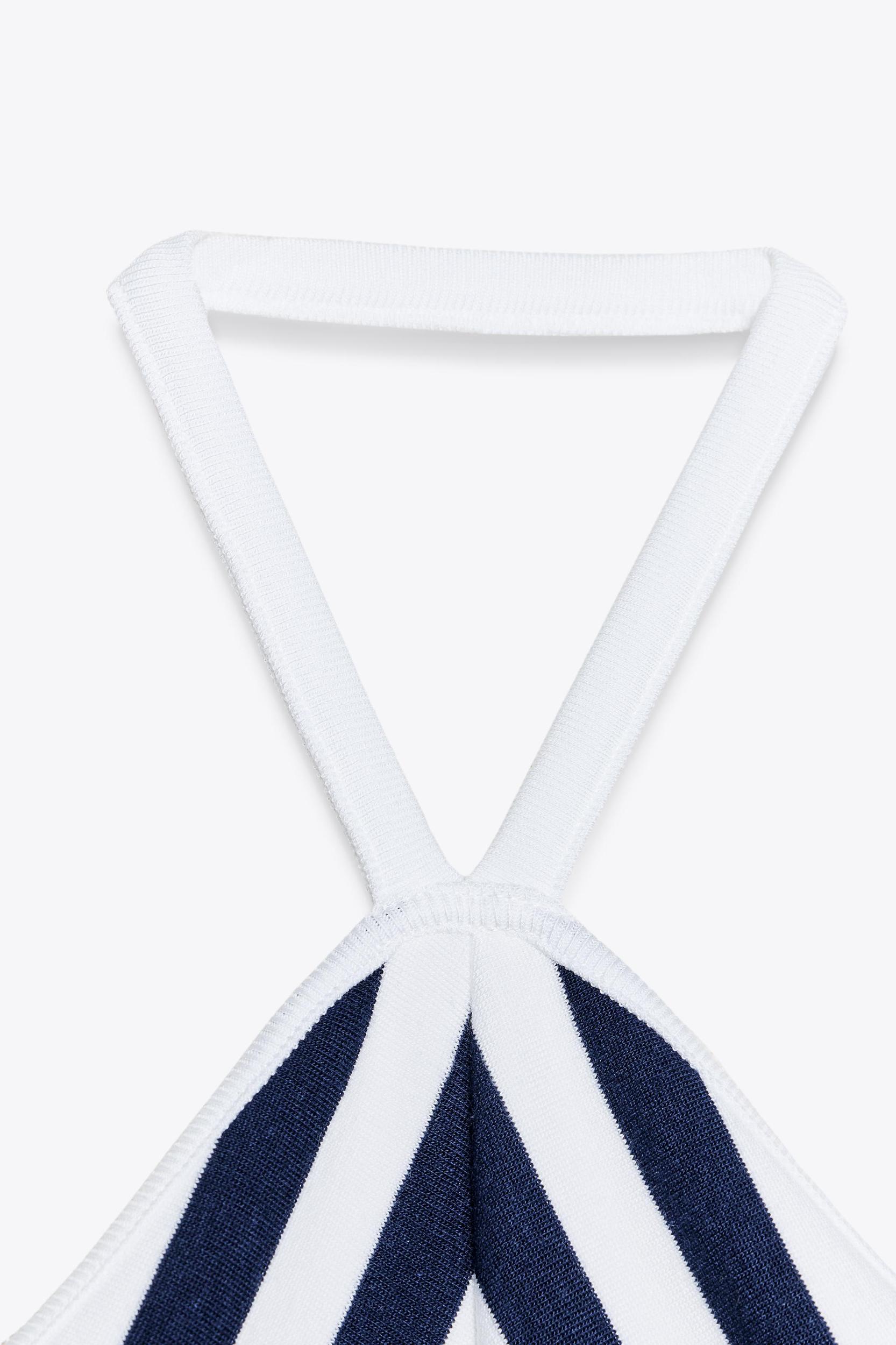 STRIPED HALTER TOP Product Image