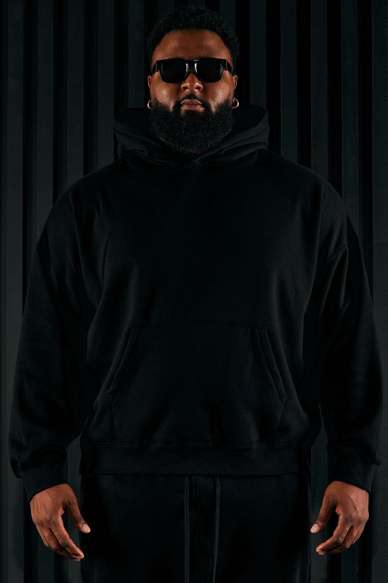 Tyson Oversized Heavyweight Hoodie - Black Product Image