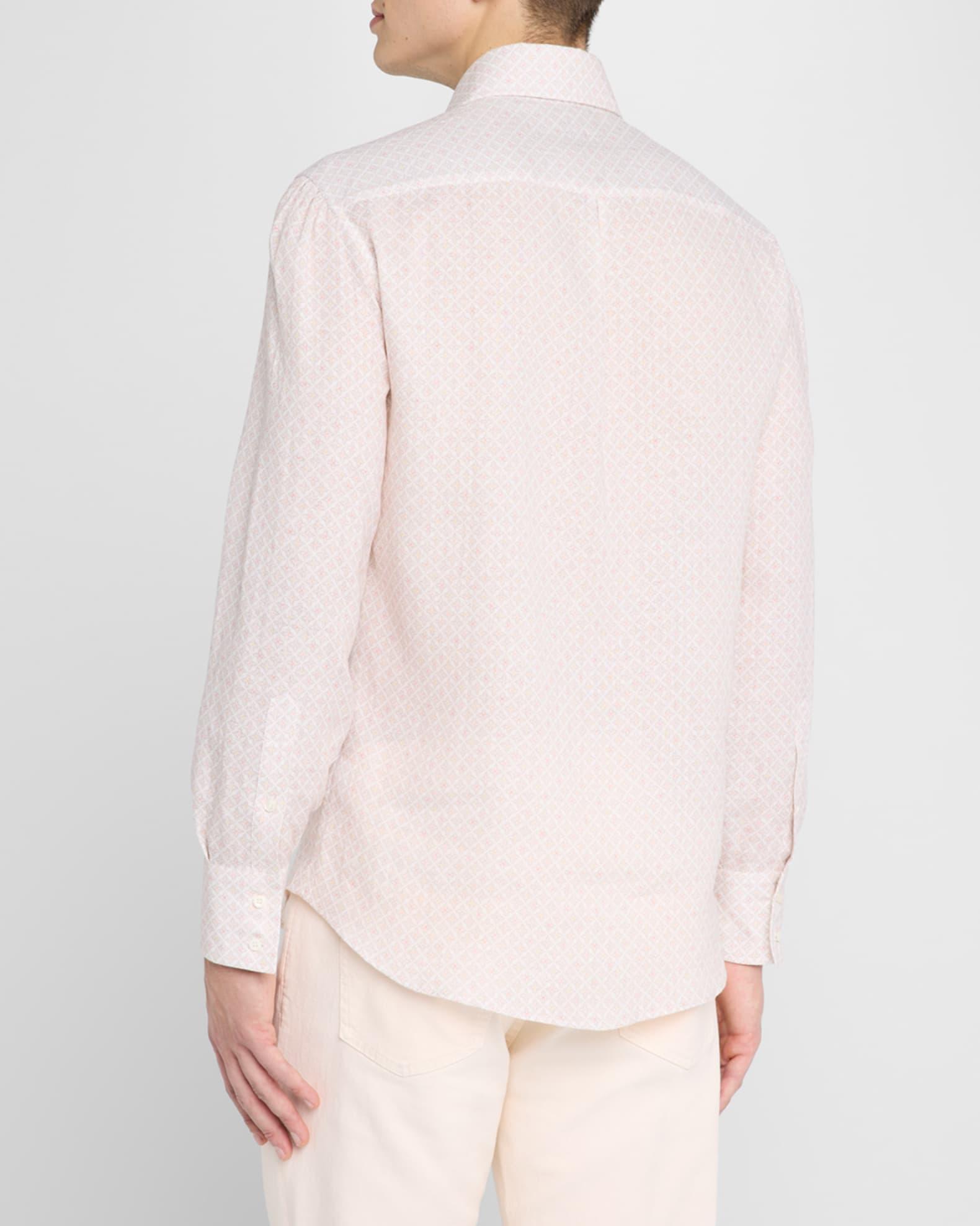 Men's Printed Linen Sport Shirt Product Image