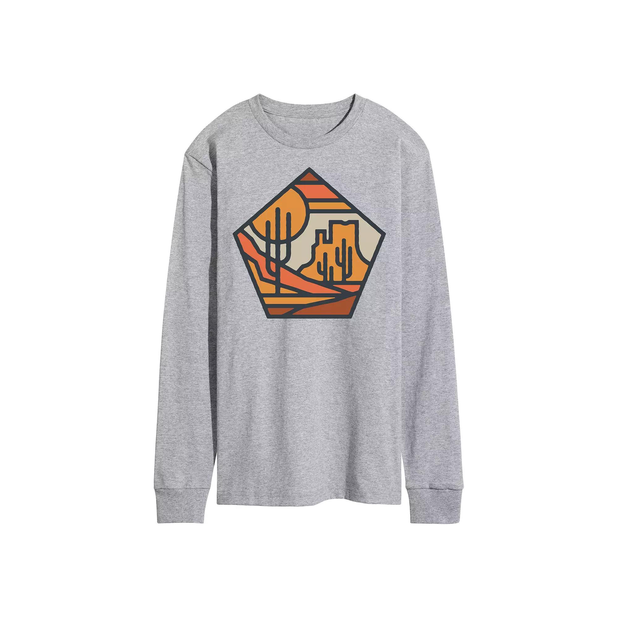 Men's Cactus Line Art Graphic Tee,  Product Image