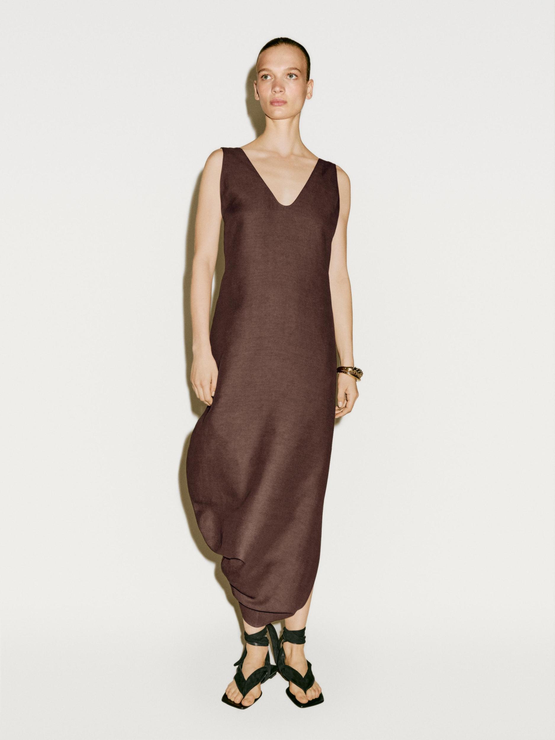 Midi dress with asymmetric hem - Limited Edition Product Image