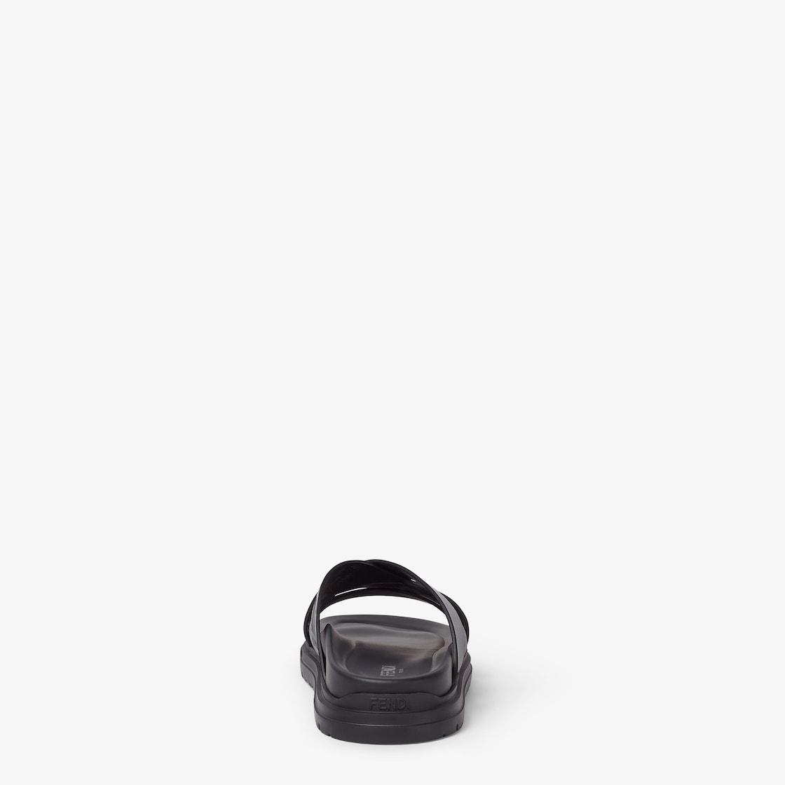 SlidesBlack leather slides Product Image