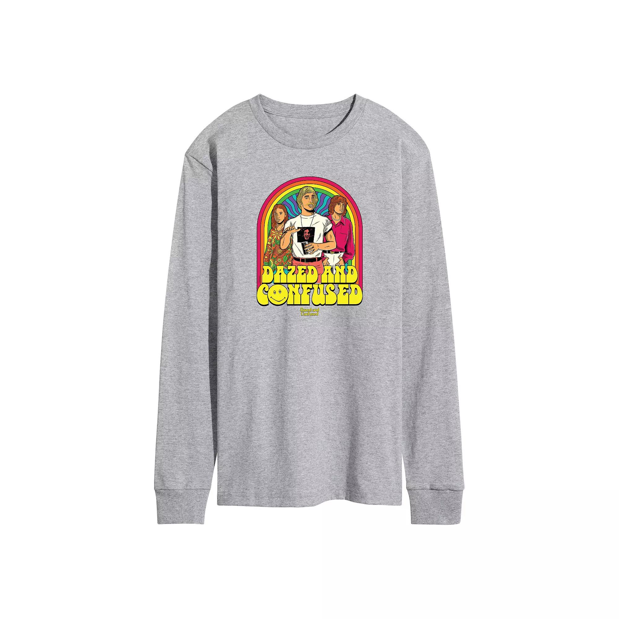 Men's Dazed and Confused Retro Rainbow Long Sleeve Graphic Tees,  Product Image