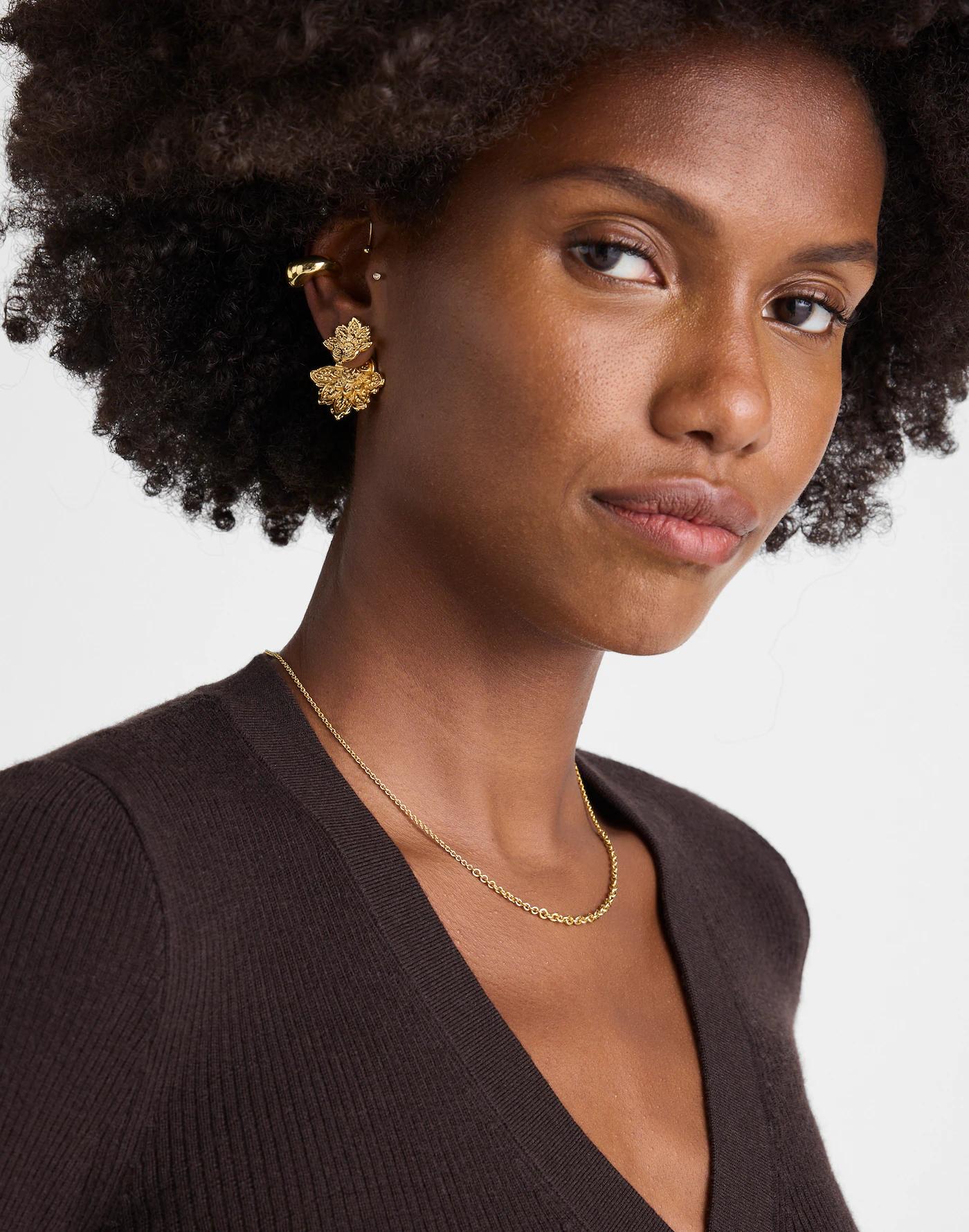 Floral Chintz Front-Back Earrings Product Image