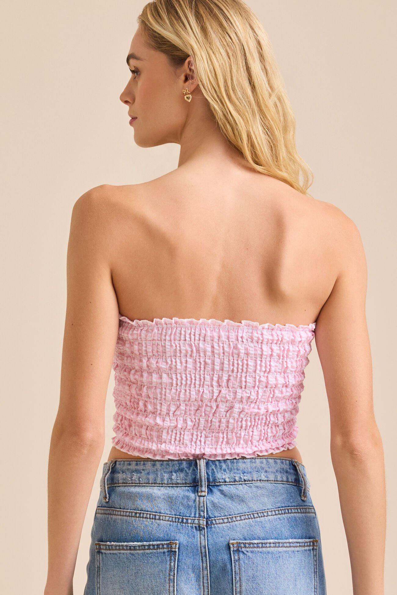 Karis Gingham Tube Top Product Image