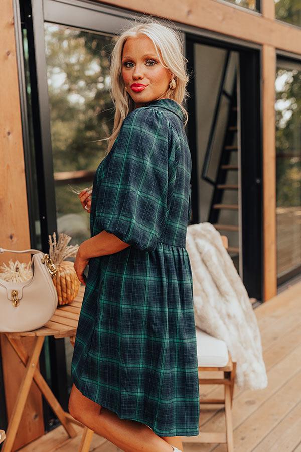 Pretty And Preppy Plaid Mini Dress Product Image