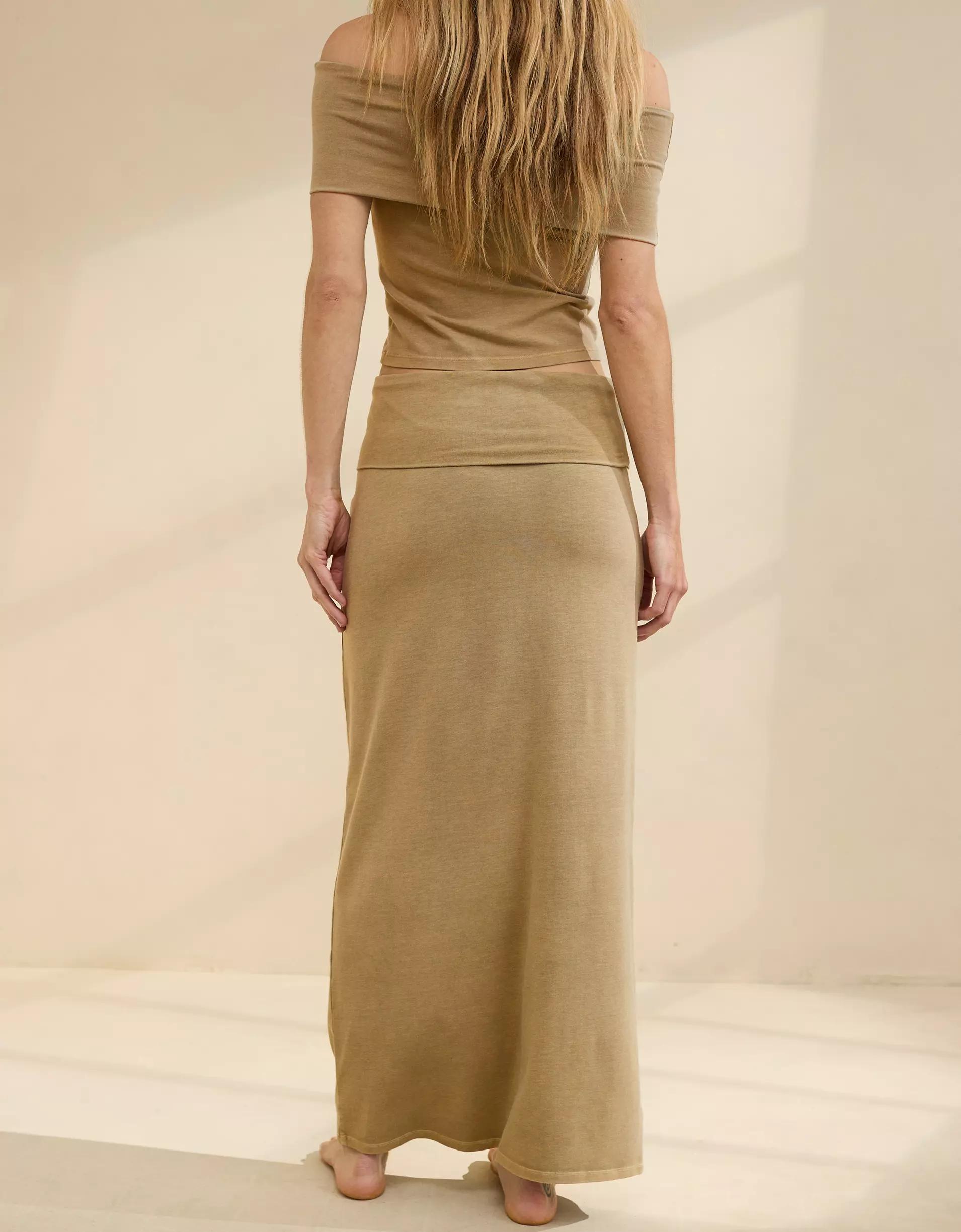 Aerie Chill Up Foldover Maxi Skirt Product Image