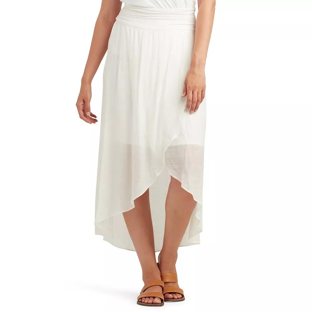 Petite AB Studio High-Low Faux Wrap Maxi Skirt, Womens Product Image