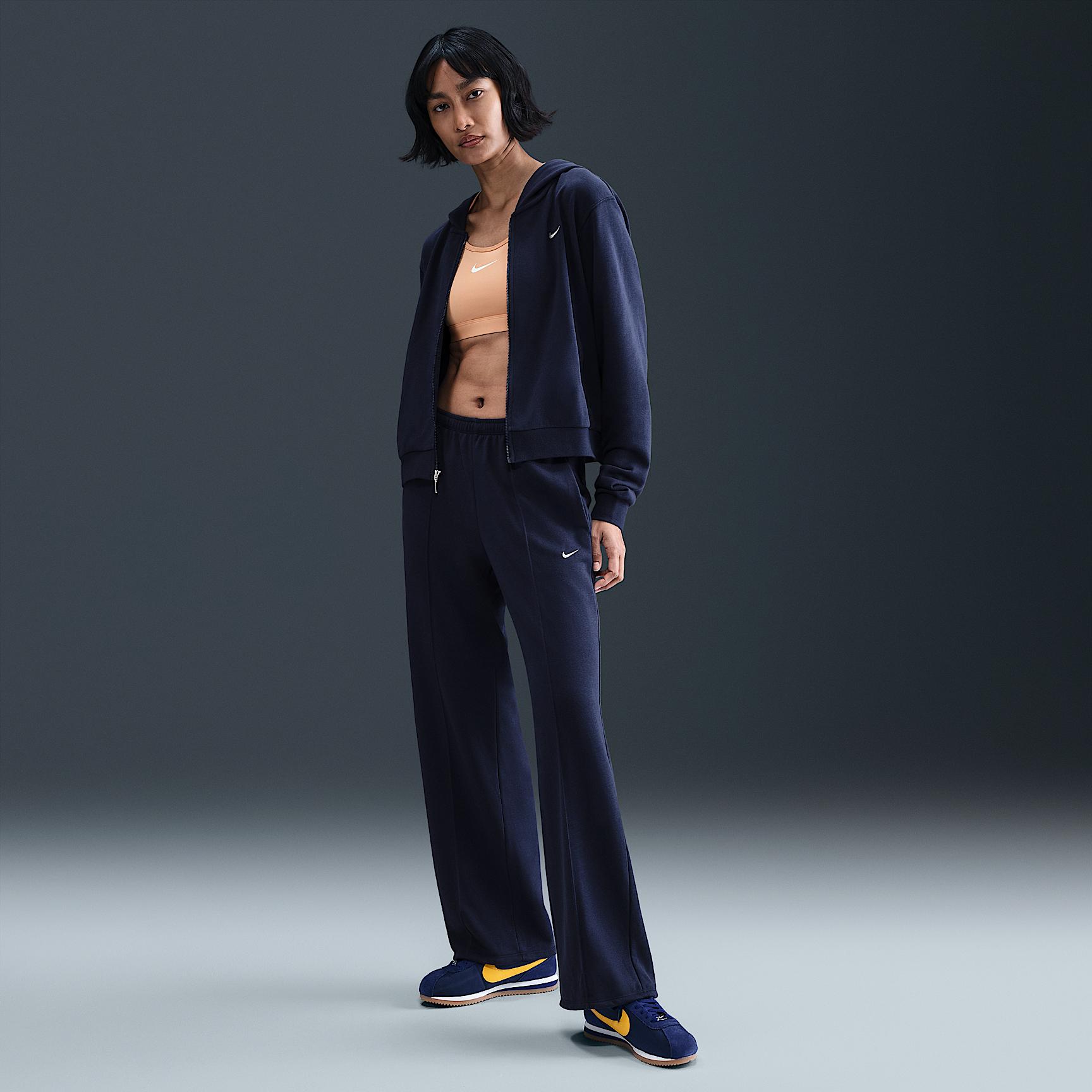 Womens Nike Sportswear Chill Terry Mid-Rise French Terry Open-Hem Sweatpants | HF6457-675 Product Image