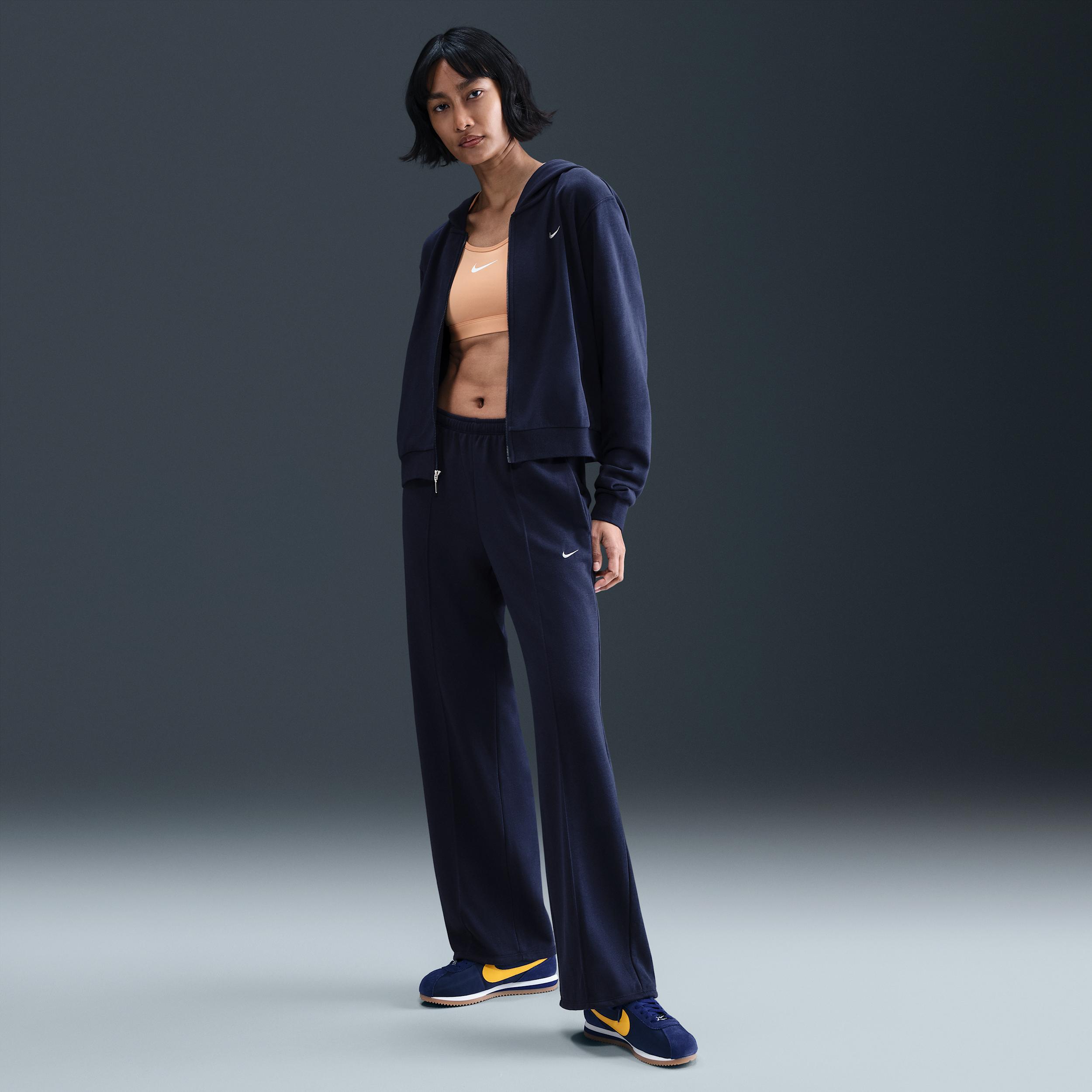 Womens Nike Sportswear Chill Terry Mid-Rise French Terry Open-Hem Sweatpants | HF6457-675 Product Image