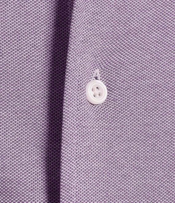 Cremieux Blue Label Solid Knit Oxford Short Sleeve Woven Shirt Product Image