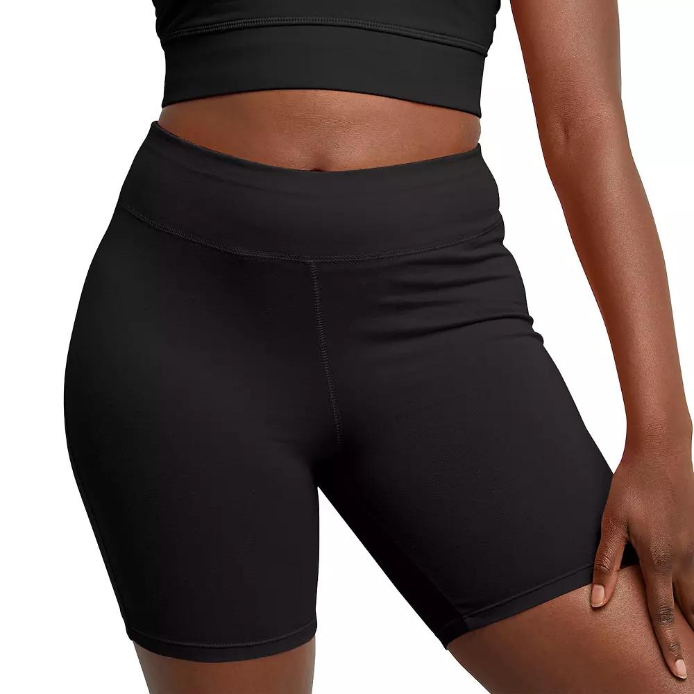 Women's Hanes® Stretch Jersey Bike Shorts, Size: Small, Black Product Image