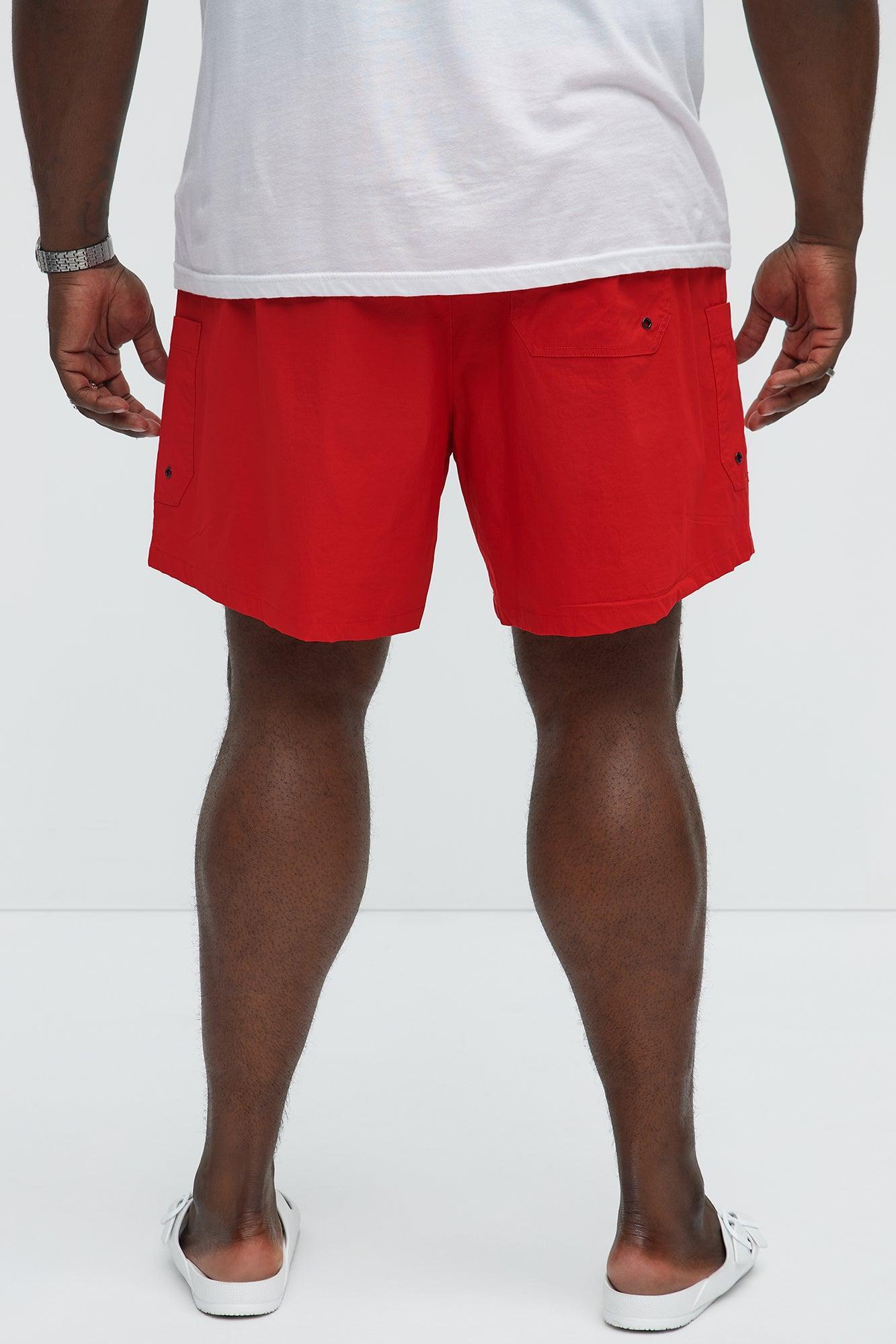 Fortified Pocket Swim Classic Trunk - Red Product Image