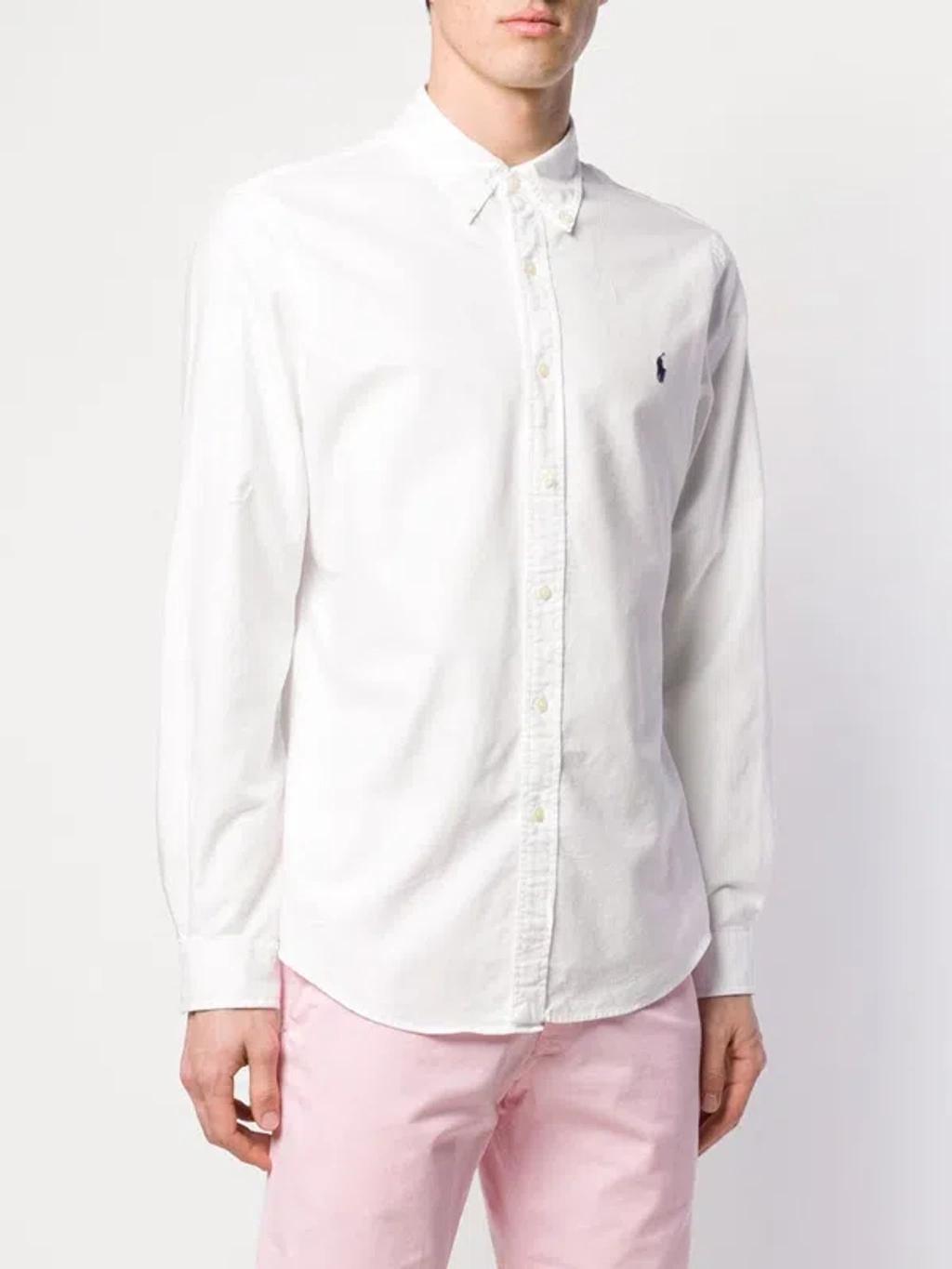 POLO RALPH LAUREN Long Sleeve Sport Shirt Clothing In White Product Image
