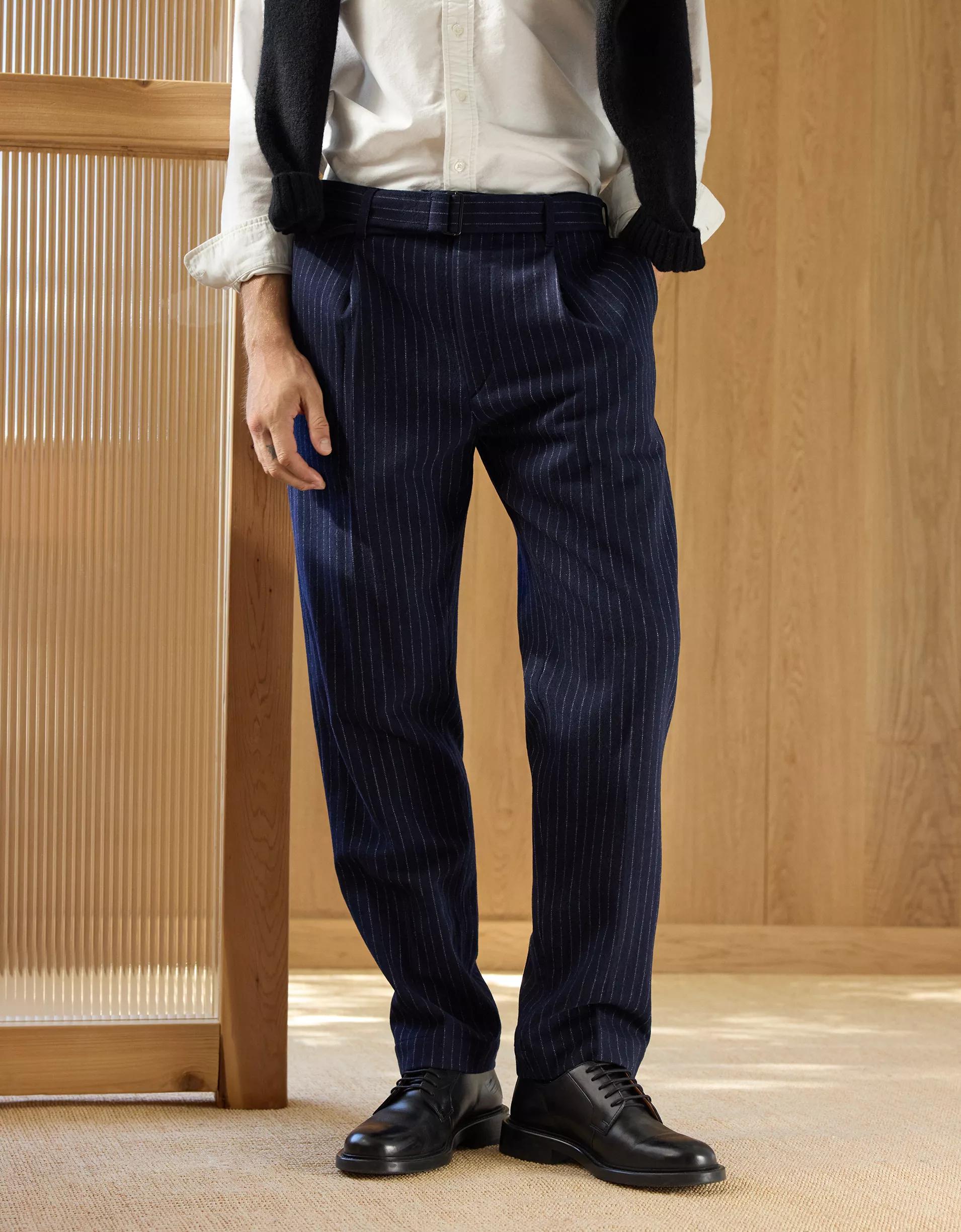 AE77 Premium Wool-Blend Pleated Pant Product Image