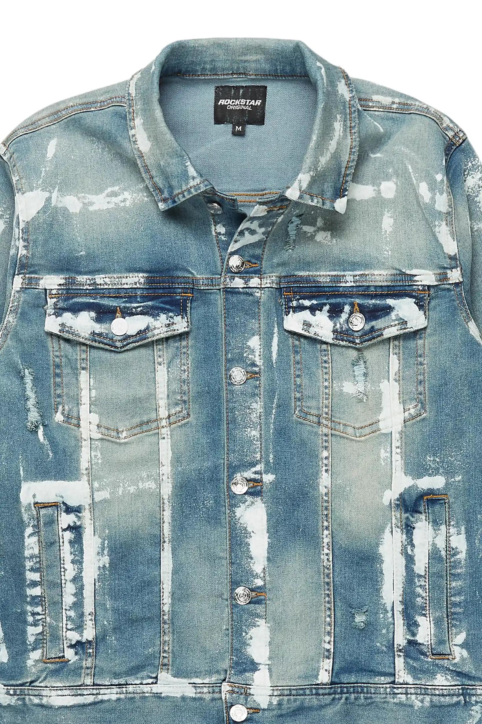 Ozzie Dark Blue Denim Jacket Male Product Image