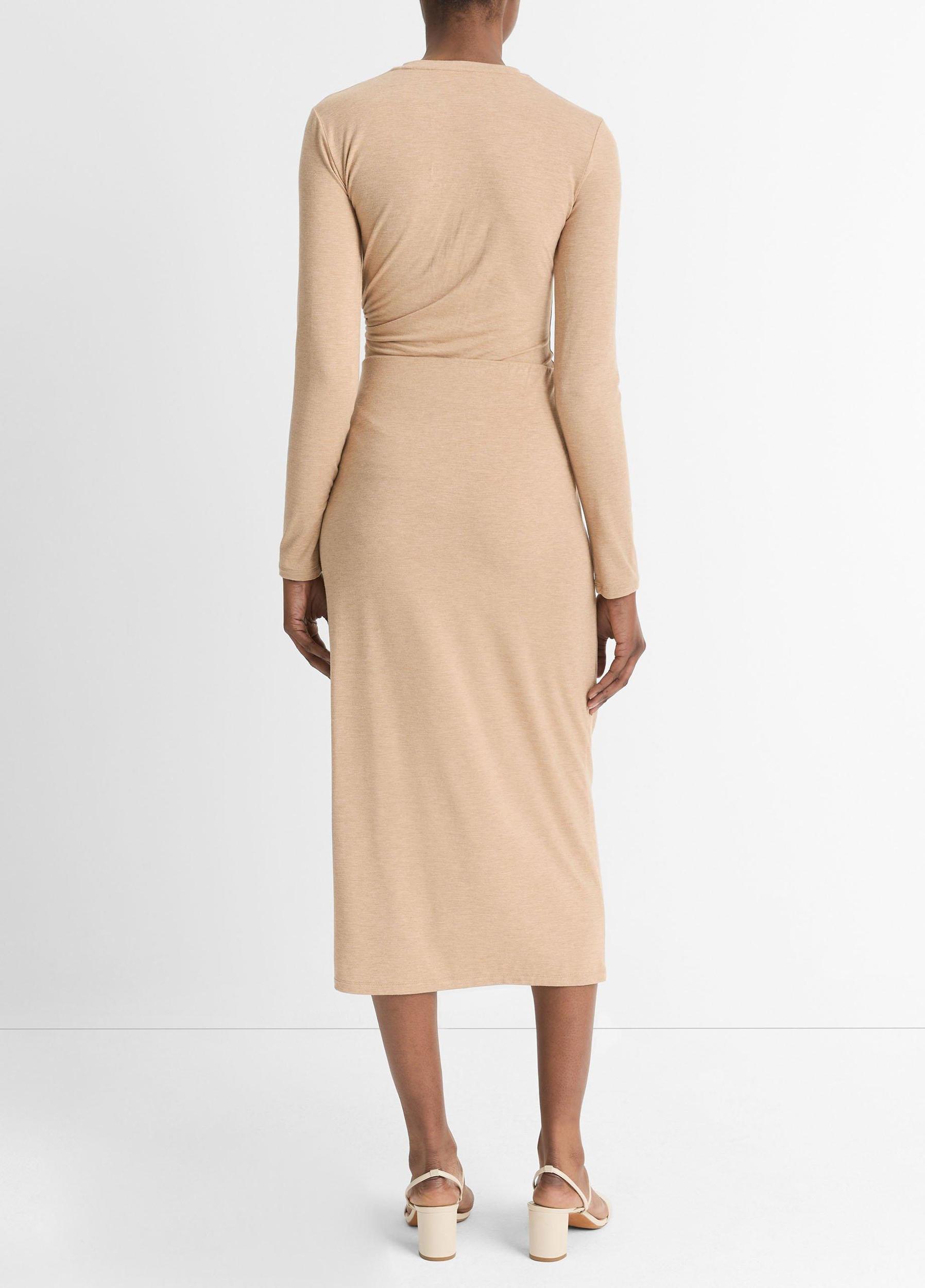 Side-Drape Jersey Midi Skirt Product Image