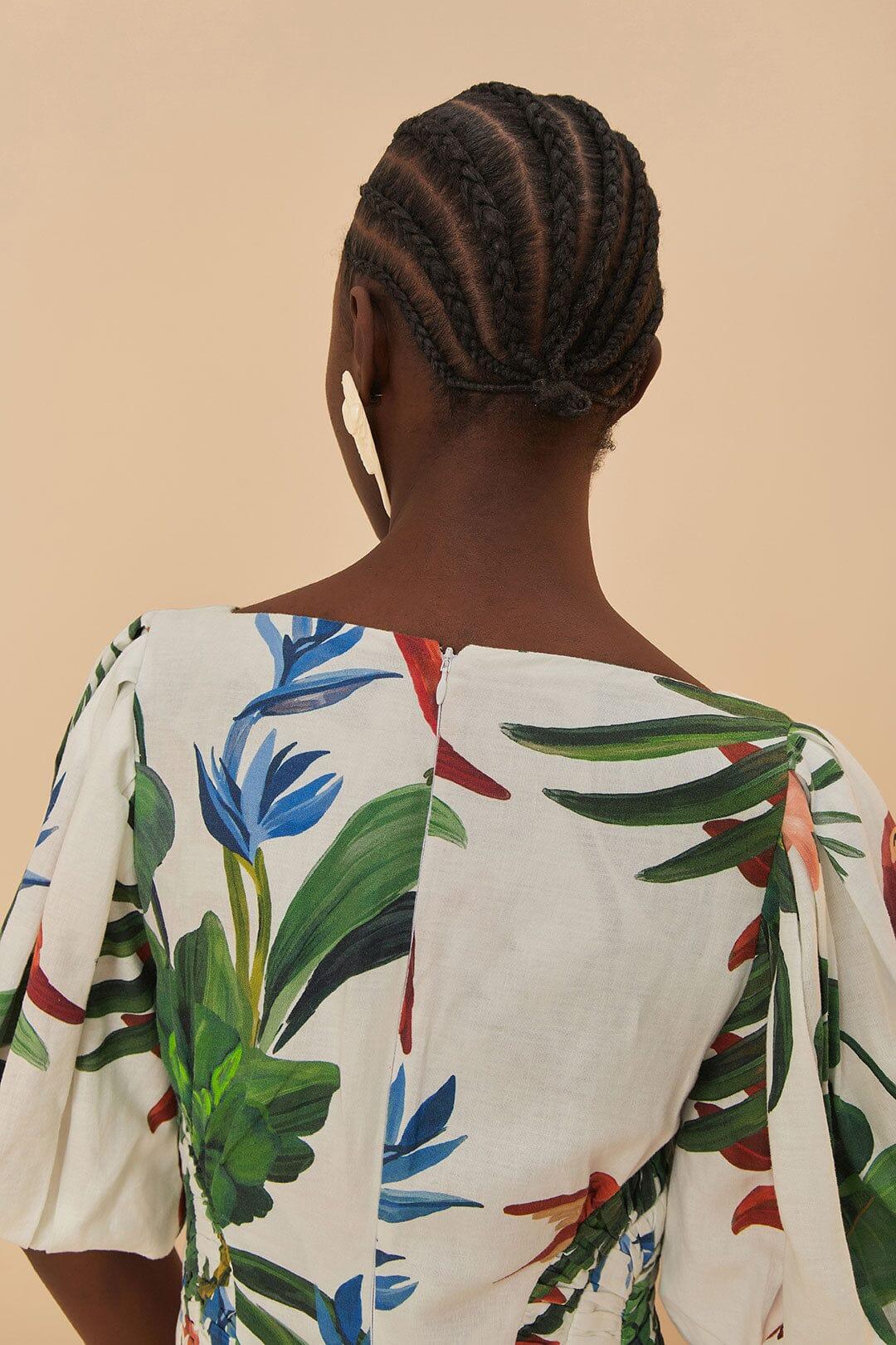 Off-White Midnight Macaw Fiesta Midi Dress Product Image