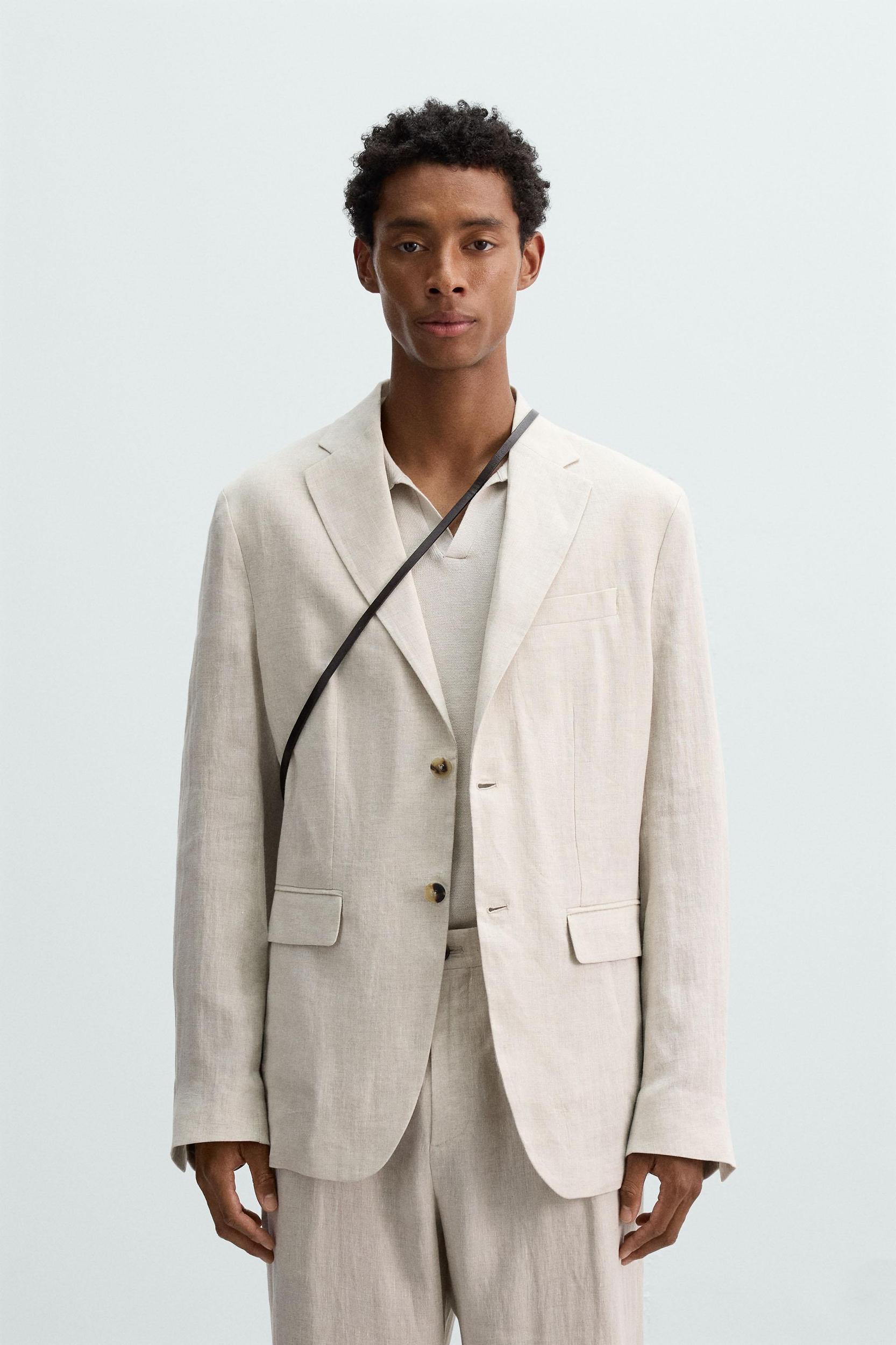 100% LINEN SUIT BLAZER Product Image