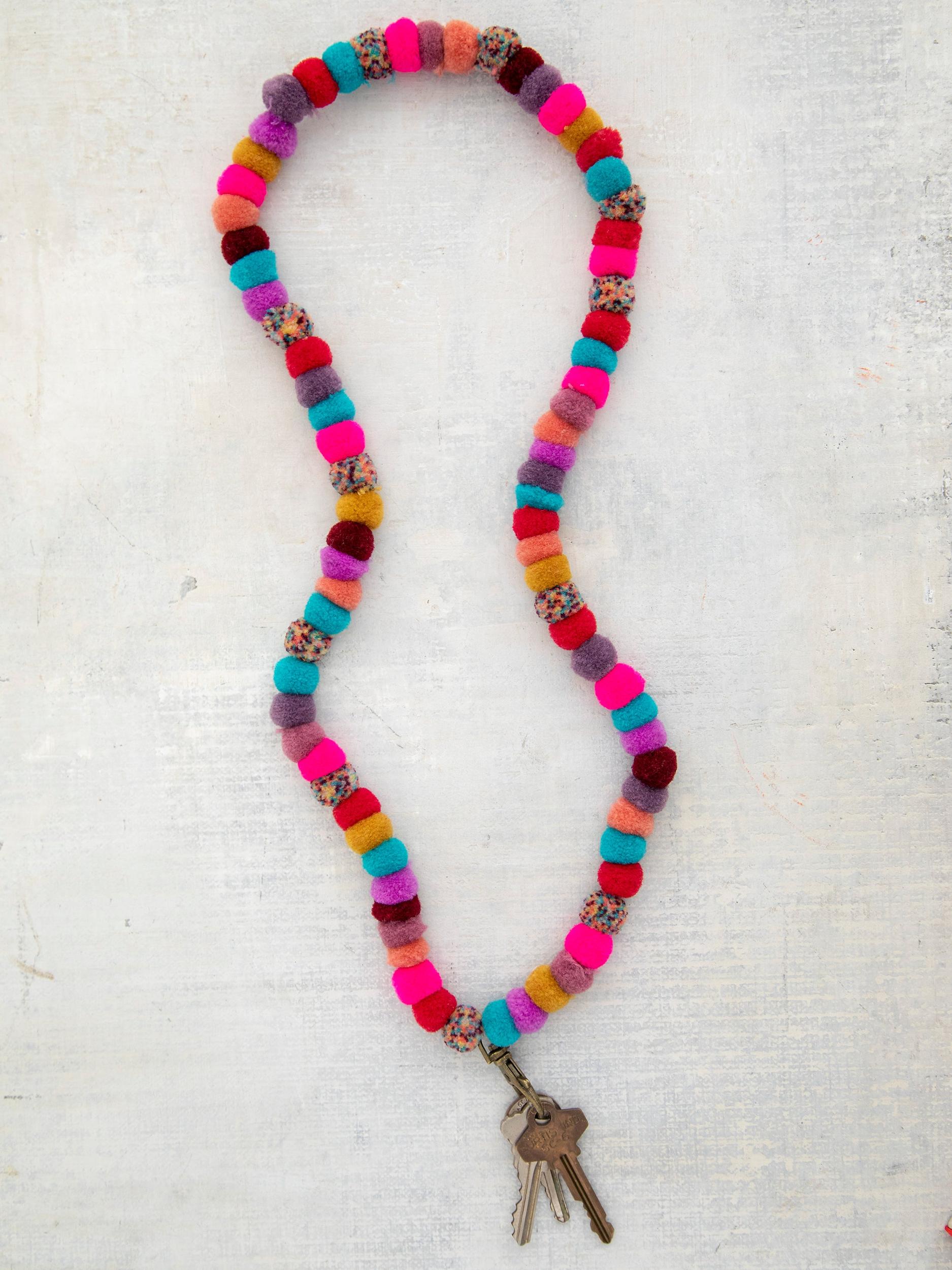 Pom Pom Lanyard - Multi Product Image