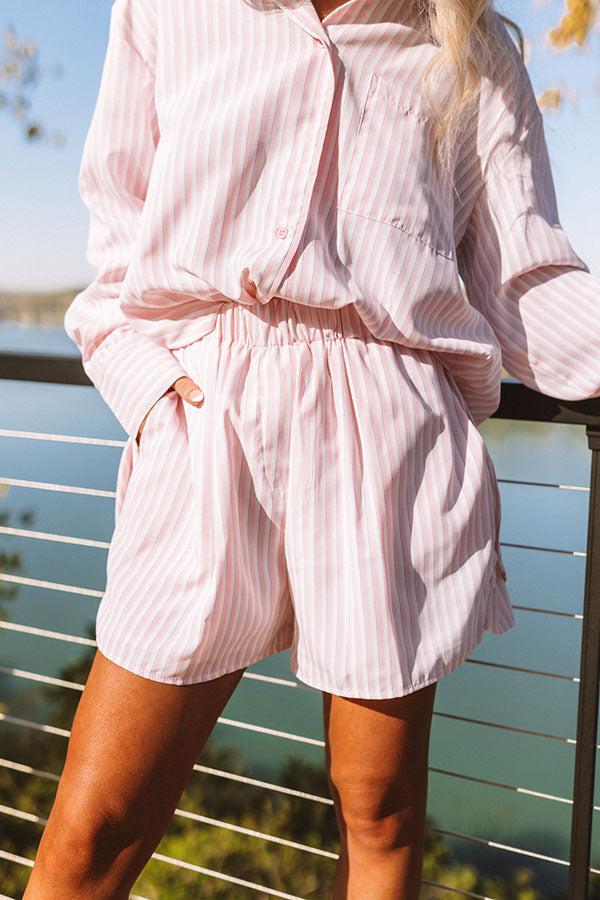 Ready To Unwind Stripe Shorts Product Image