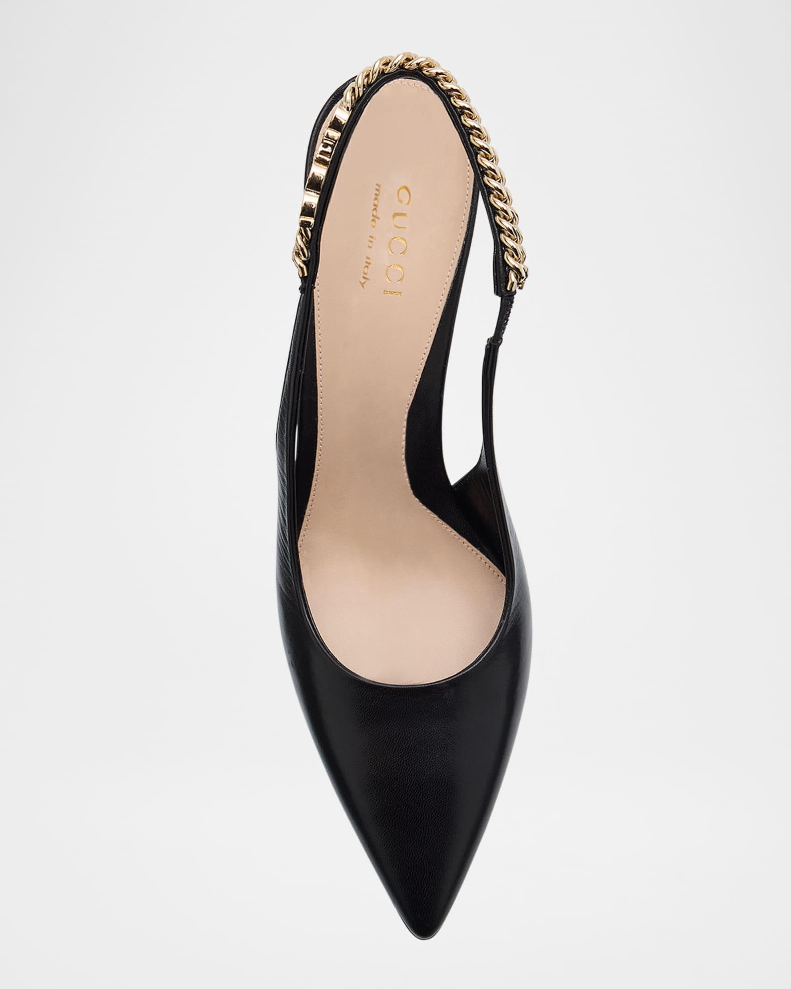 Signoria Slingback Leather Pumps Product Image
