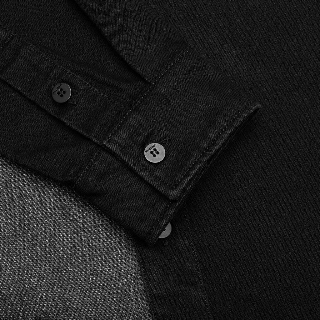 Patchwork Overshirt - Black Male Product Image