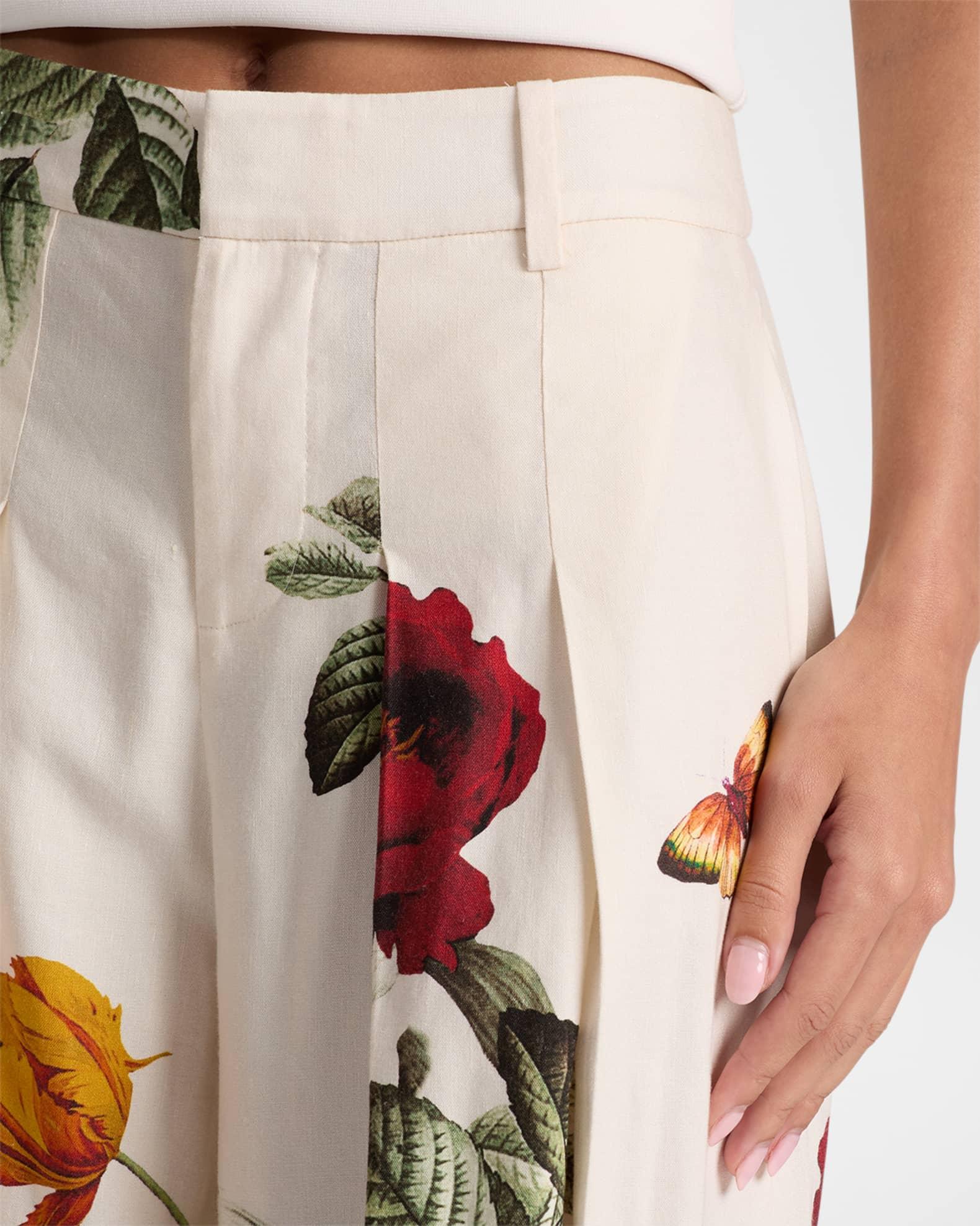 Blaire Provence Floral Pleated Pants Product Image