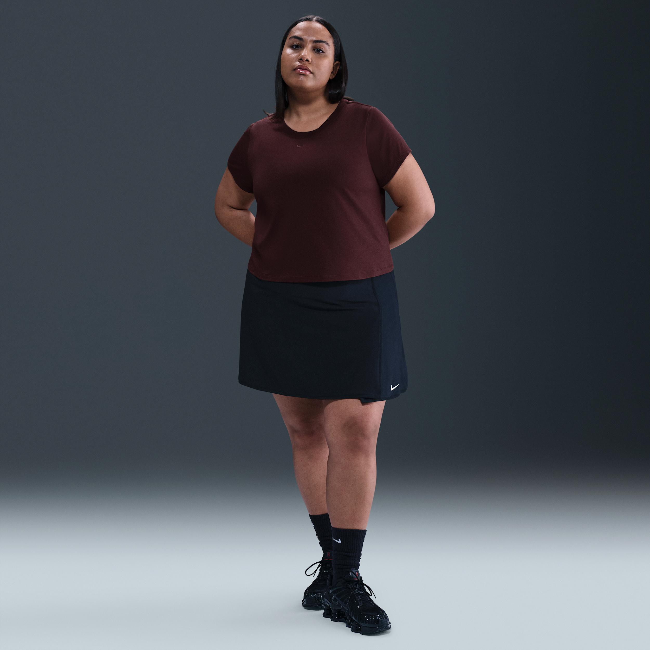 Womens Nike Sportswear Chill Knit Cropped T-Shirt (Plus Size) | FZ2479-652 Product Image