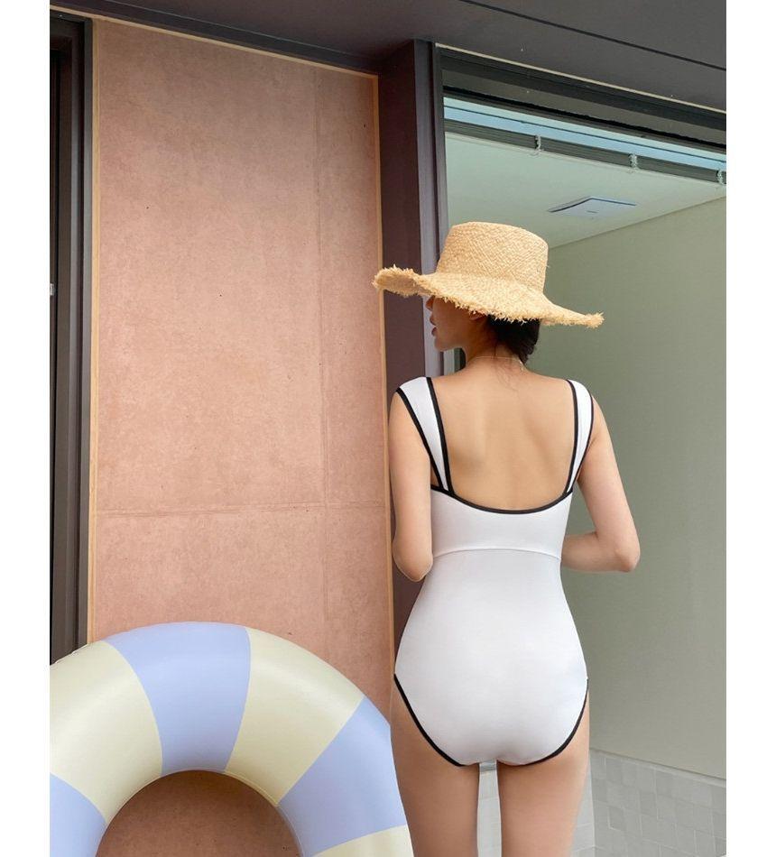 Contrast Trim Swimdress Product Image