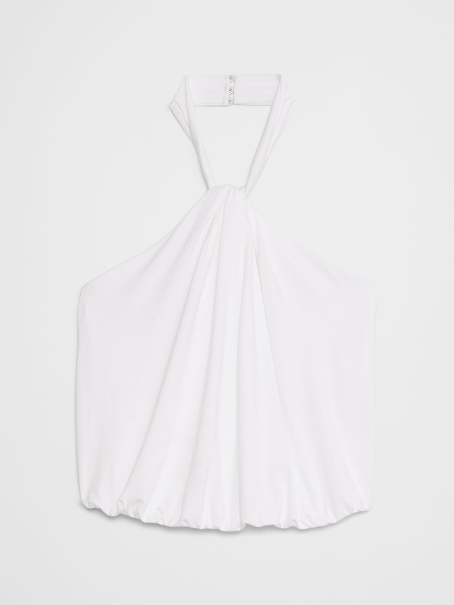 Twist-Neck Cropped Halter Top Product Image