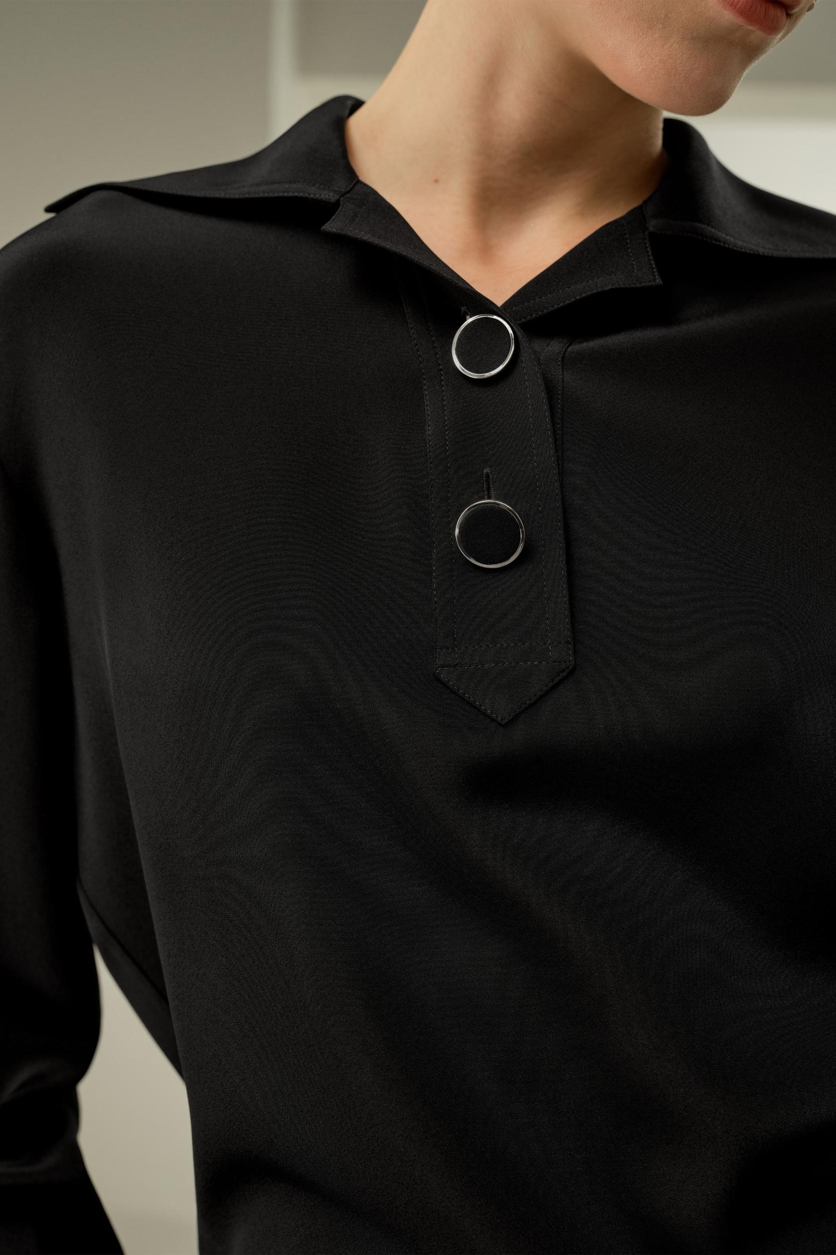 Luxury Stretch Silk Popover Blouse Product Image