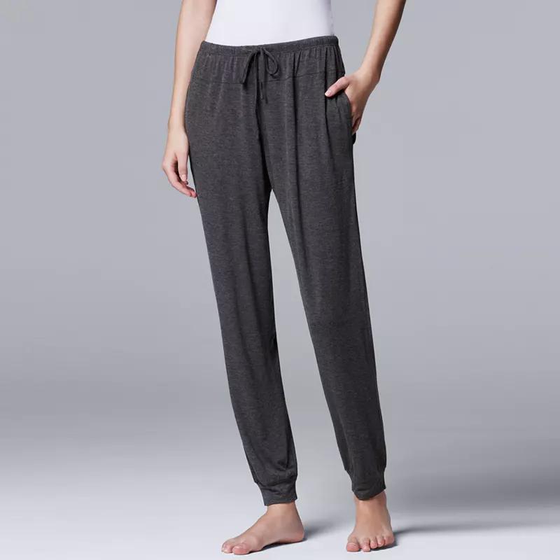 Women's Simply Vera Vera Wang Basic Luxury Banded Bottom Pajama Pants,  Product Image