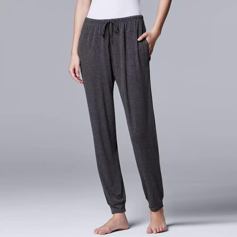 Women's Simply Vera Vera Wang Basic Luxury Banded Bottom Pajama Pants,  Product Image