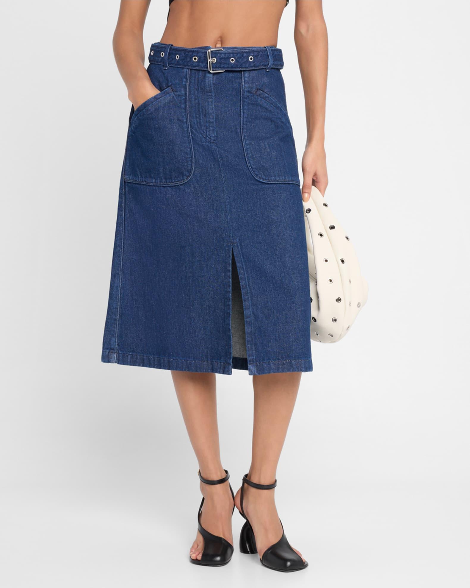 Sheraz Belted Denim Skirt Product Image