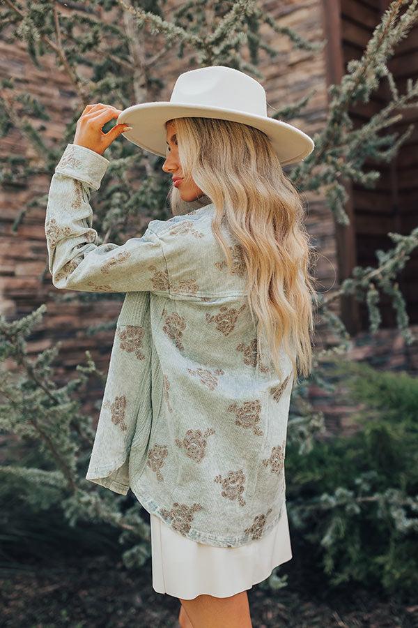 Soho Sleek Vintage Wash Corduroy Jacket Product Image