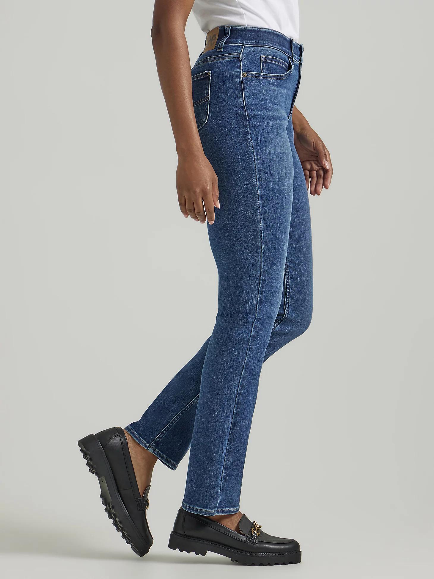 Women's Ultra Lux Comfort with Flex Motion Straight Jean (Petite) | Women's Jeans | Lee® Product Image