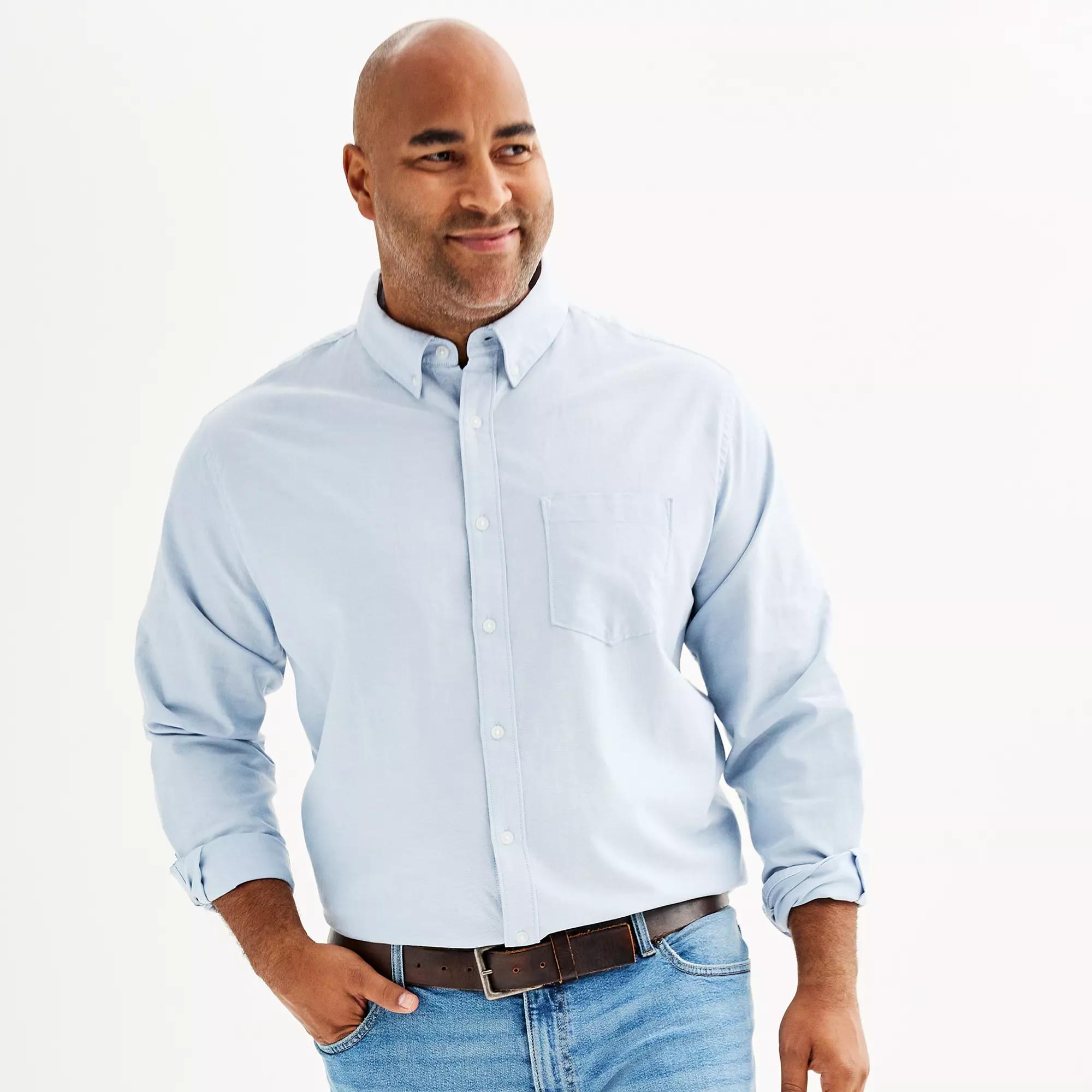 Big & Tall Sonoma Goods For Life® Perfect Length Button-Down Shirt, Men's,  Product Image