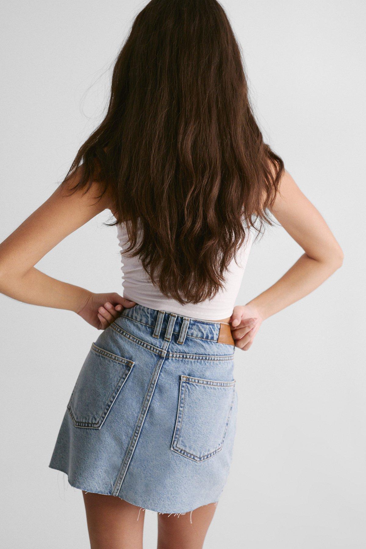 The Denim Pelmet Skirt Product Image